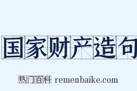 国家财产造句是什么意思的图片